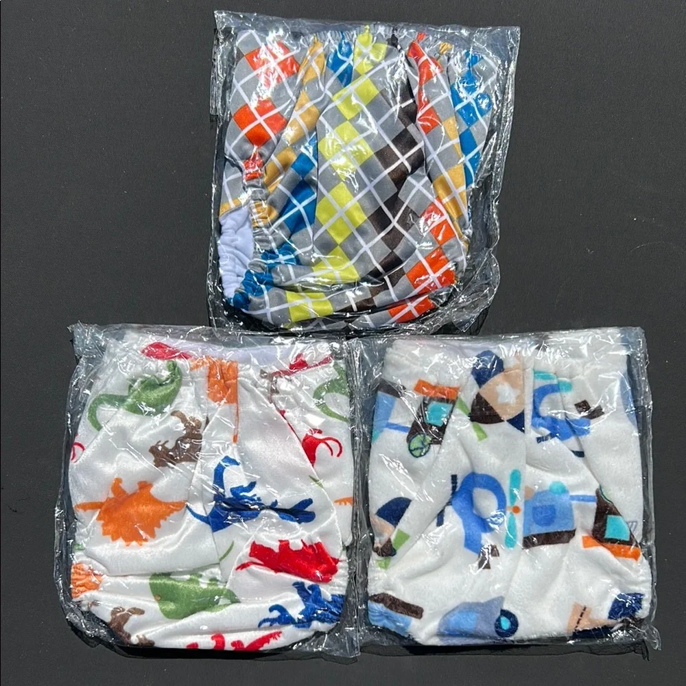 New Washable Reusable Colorful Baby Cloth Diaper Set